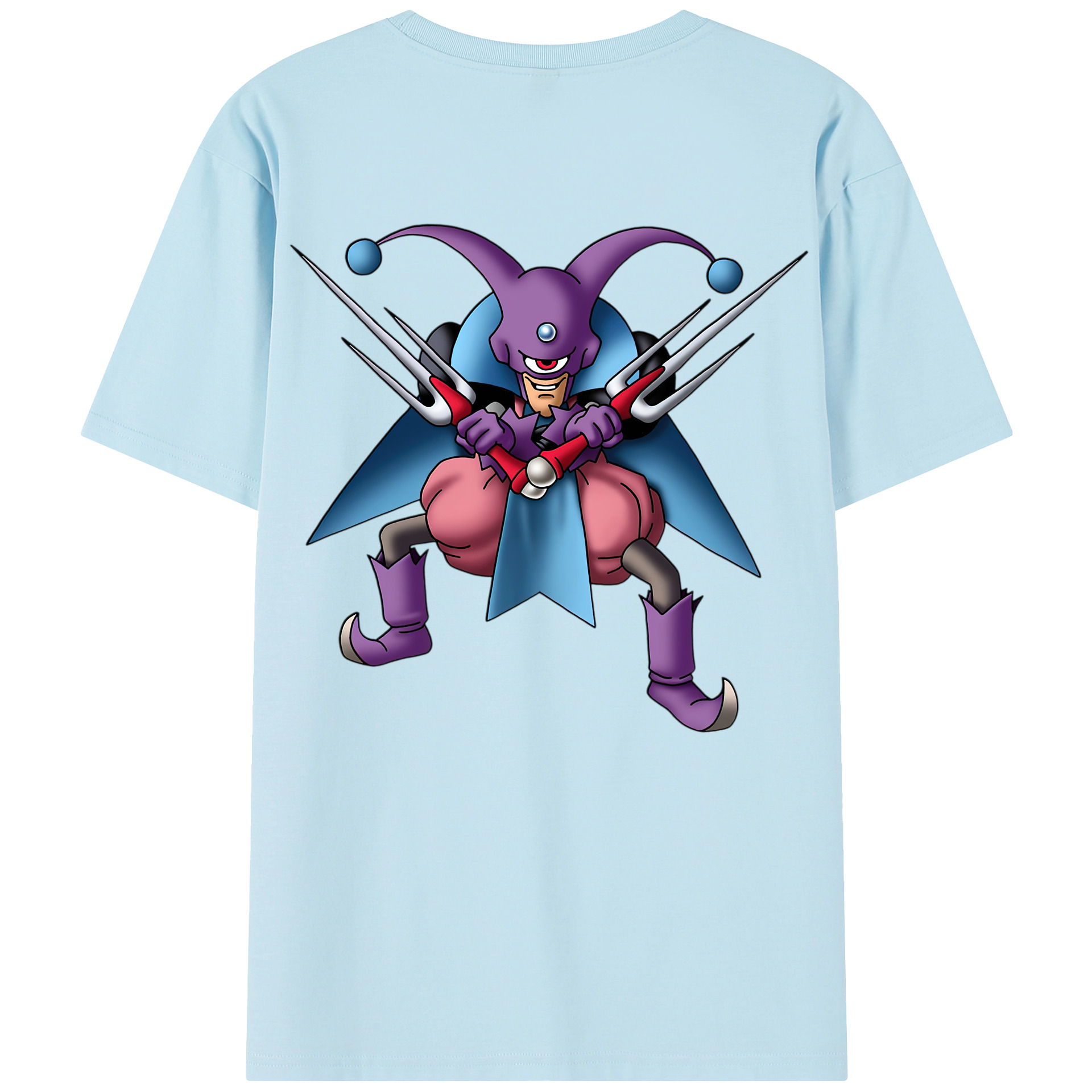 （画像用） ドラゴンクエスト Doragon Kuesuto Dragon Quest 綿100％半袖Tシャツ（背面プリント）